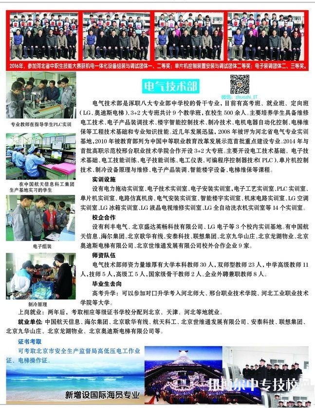 涿州市職業技術教育中心電氣技術部簡介