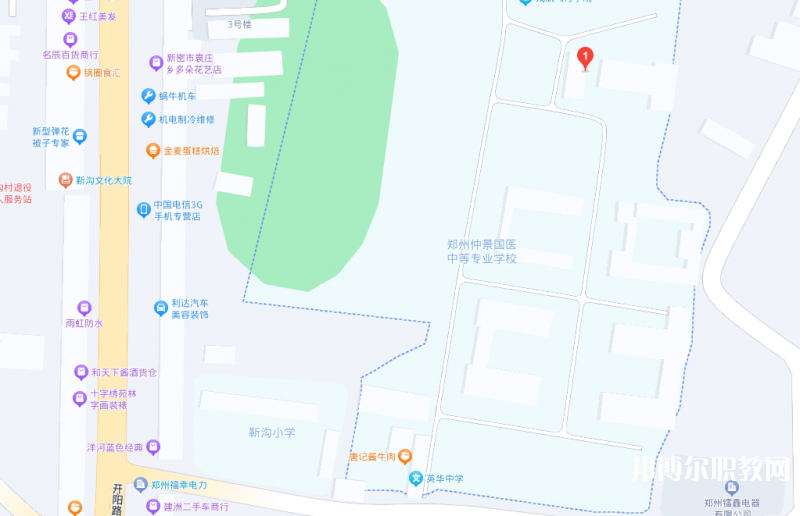 鄭州仲景國醫中等專業學校地址，乘車路線