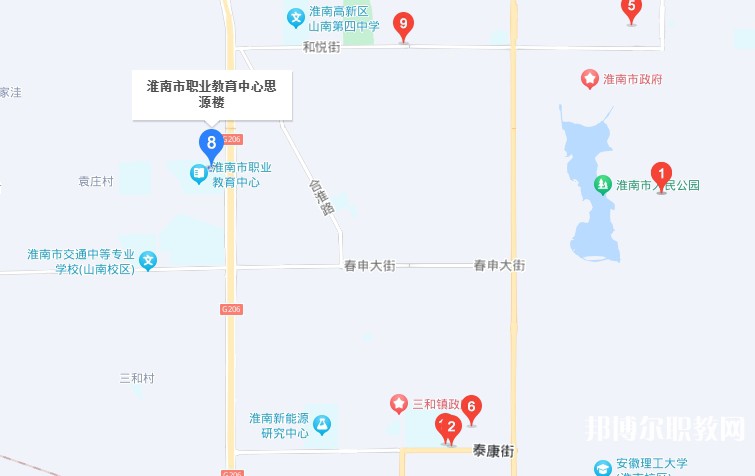 淮南經濟技術學校地址，乘車路線