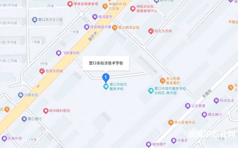 營口市經濟技術學校地址，乘車路線